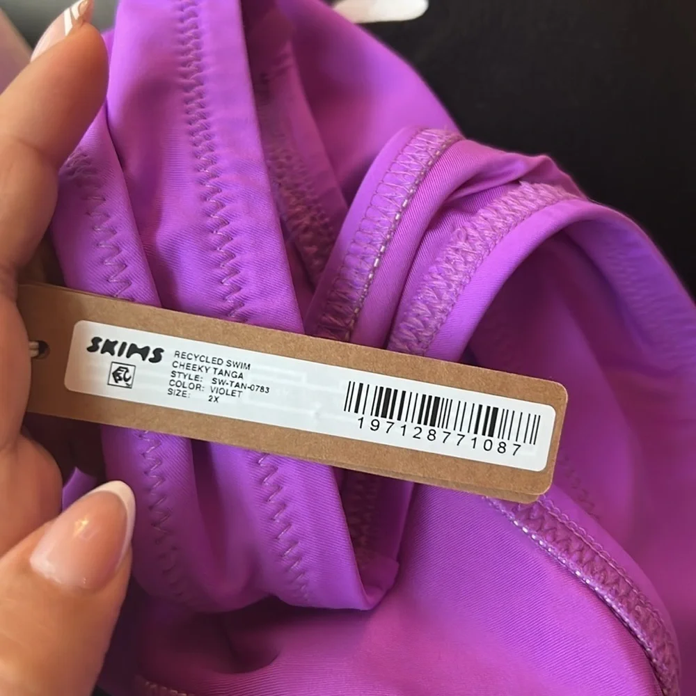 SKIMS (B10) Swim Cheeky Tanga Bottom - Violet Size 2X